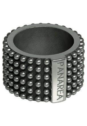 Panarea Womens AS156OX Ladies Ring - Black Sterling Silver - Size O 1/2