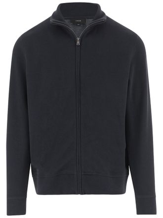 Vince Cotton Blend Zip-Up Sweater