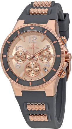 Invicta BLU Chronograph Rose Dial Ladies Watch 24189