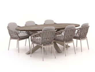 Bellagio la vita attrattiva Bellagio Cupello/ROUGH-Y Ellips 240cm dining tuinset 7-delig