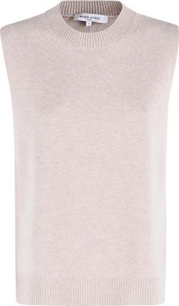 Maison Kitsun&eacute; Vests - Dames - Ronde hals truien - Beige - M - Truien & Vesten