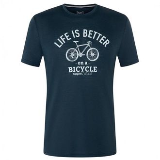 super.natural Better Bike Tee Merinoshirt f&uuml;r Herren | blau