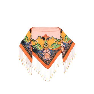 Etro Paisley-print Beaded-fringe Scarf
