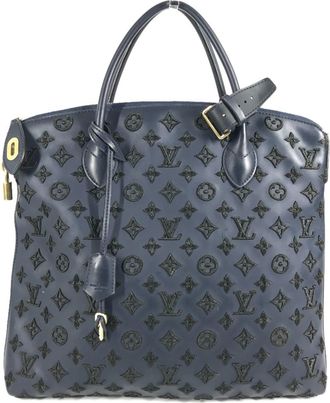 Louis Vuitton Black Blue Handbag Tote Bag (Pre-Owned)