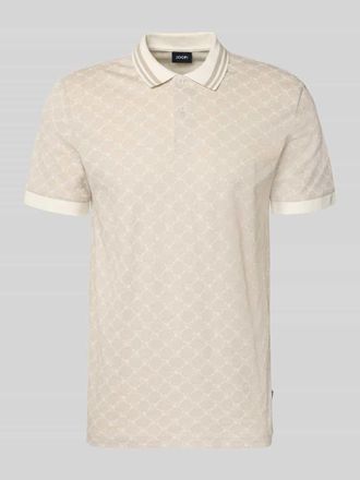 Joop Regular Fit Poloshirt mit Logo-Muster Modell Jessino in Offwhite, Gr&ouml;&szlig;e XXL