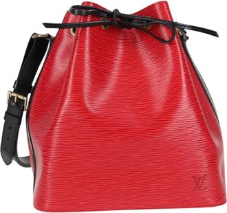 Louis Vuitton Bicolor Petit Noe Handbag Epi Leather Black Leather Bag (Pre-Owned)