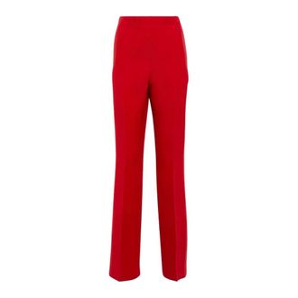 Roland Mouret Cropped Broek - Dames - Wijde Broeken - Rood - M - Leer - Broeken