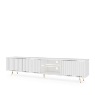 Selsey Selsey - Bello - Mueble De Tv - De Pie - Blanco - 175 Cm - Moderno - Con Led