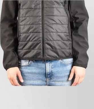 Belstaff hooded jacket elastic cuffs quilted panels