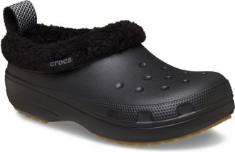 Crocs Classic Lined Shorty Thermoplastic Mens Black Slippers - Size UK 12