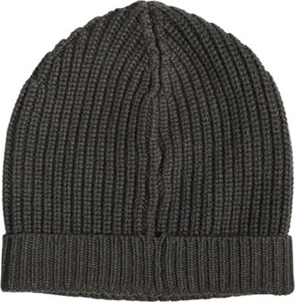 Dolce & Gabbana Luxe Cashmere Gebreide Beanie Hoed - Heren - Hoeden - Grijs - ONE Size - Kasjmier - Accessoires