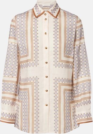 Zimmermann Printed ramie shirt