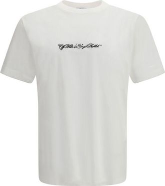Off-white White Cotton Mens T-Shirt