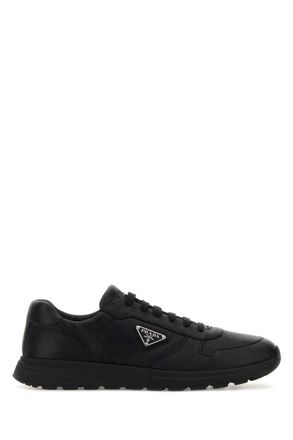 Prada Black Solid Logo Sneakers
