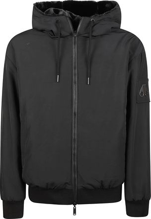 Moose Knuckles Roland Reversible Black Bunny Hooded Jacket