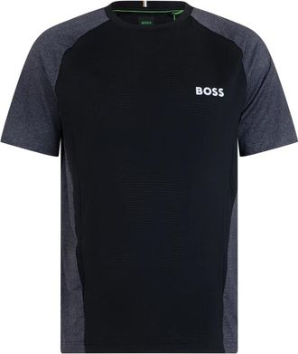 HUGO BOSS T-shirt met korte mouwen - Heren - T-shirts - Zwart - S - Polyester - Tops