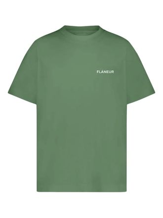 Flaneur logo-print T-shirt - men - Cotton - S - Green