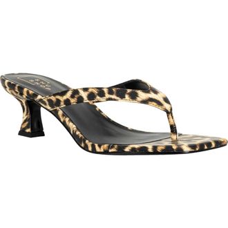 Shushop Franny Kitten Heel Flip Flop in Leopard Print at Nordstrom, Size 8.5