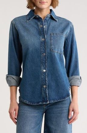 DL1961 Ines Denim Button-Up Shirt in Seagate at Nordstrom Rack, Size X-Small