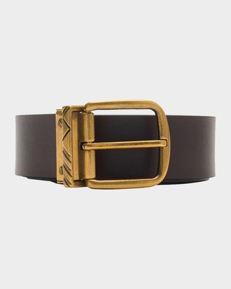 Burberry Men & apos;s Pin-Buckle Reversible Leather Belt