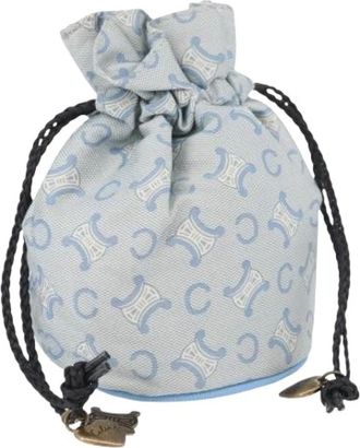Celine Pre-owned Bucket Bags, female, Blue, Size: ONE SIZE Pre-owned Pouch