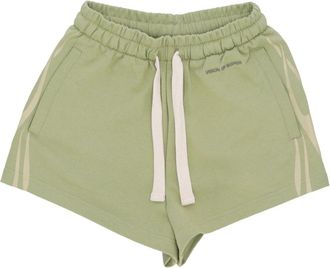 Vision Of Super Groene Shorts met Vlammenprint - Dames - Bermuda - Groen - S - Katoen - Korte Broeken
