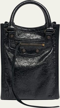 Balenciaga Le City Leather Tote Phone Holder