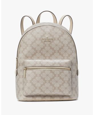 Kate Spade New York Womens Flower Pvc Medium Backpack - Beige - One Size