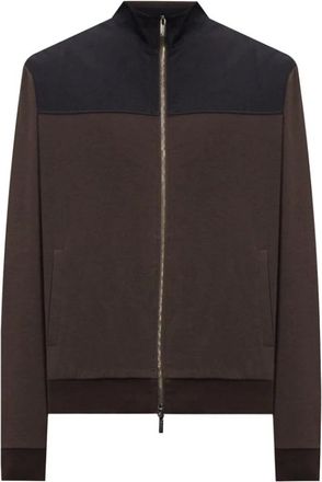 PESERICO Heren, Sweatshirts & Hoodies, Bruin, Maat: L Katoen