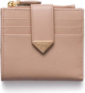 Prada small Saffiano wallet - Neutrals