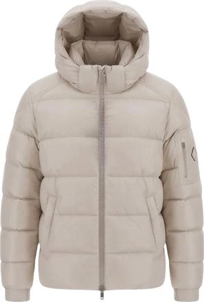 Herno Gewatteerde donsjas met capuchon - Heren - Winterjassen - Beige - XL - Jassen