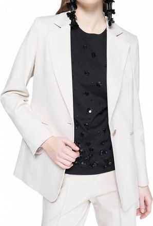 Vilagallo Rock Blazer Jacket In Ecru