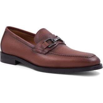 Bruno Magli Roberto Pebbled Bit Loafer in Cognac Tumbled at Nordstrom Rack, Size 11.5