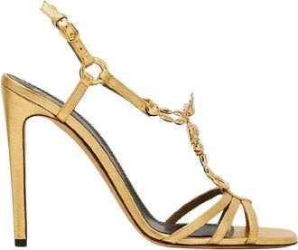 Maisons Skorpios Blake Sandalen - Dames - Sandalen met hakken - Geel - 39 1/2 EU - Leer - Schoenen