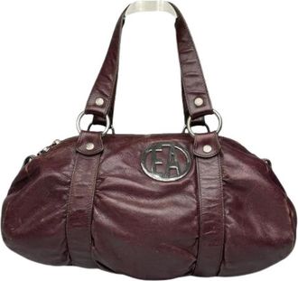 Armani Pre-owned Handbag - Dames - Vintage Handtas - Paars - ONE Size - Leer - Vintage