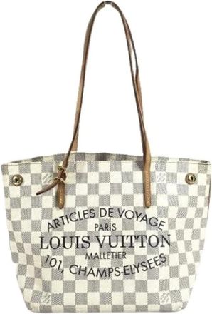 Louis Vuitton Pre-owned Tote Bags, female, White, Size: ONE SIZE Pre-owned Damier Azur Tote Bag