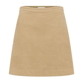 Soaked In Luxury Rokken, Dames, Beige, M, Wol, Short Skirts