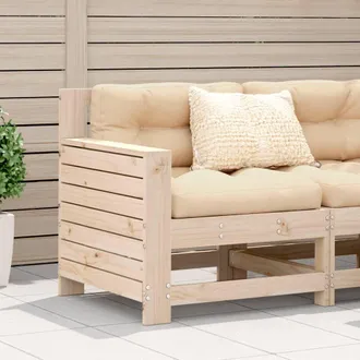 vidaXL Sof&aacute; De Jard&iacute;n Con Reposabrazos Madera Maciza Pino 69x62x70,5cm Vidaxl