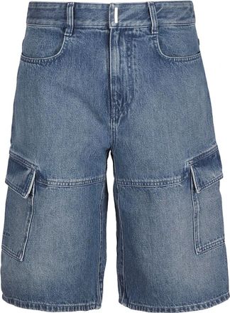 Givenchy Stijlvolle Shorts voor Mannen - Heren - Denim shorts - Blauw - W31 - Korte Broeken