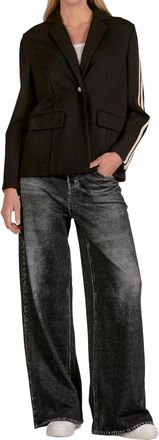 Elan Track Blazer Jacket In Black
