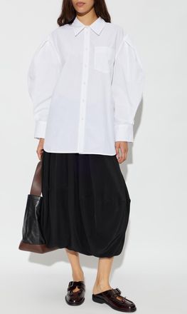 Ganni Shirt With Pocket, Womens, White