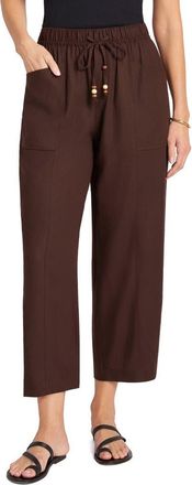 Matty M Rumi Relaxed Crop Pants in Chocolate at Nordstrom, Size X-Large