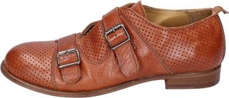 Moma Vintage Leren Elegante Loafers - Dames - Loafers - Bruin - 37 EU - Leer - Schoenen