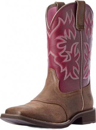 Ariat Womens Delilah Western Soft Toe Boots In Java/burgundy