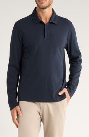 Vince Cotton Long Sleeve Polo in Coastal at Nordstrom Rack, Size Xx-Large