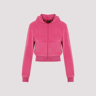 Balenciaga Dark Pink Cotton Tracksuit Jacket-Donna