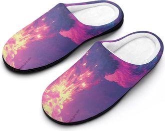 Generic Nuclear Mushroom Cloud Mens Slippers Comfortable And Non-slip Cotton Slipper Shoe for House