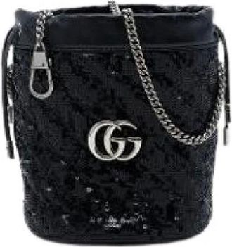 Gucci Pre-owned Bolso Cubo Acolchado de Lentejuelas - Pre-owned - Mujer - Negro - ONE SIZE