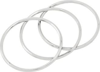 AllSaints Set of 3 Bangle Bracelets in Rhodium at Nordstrom