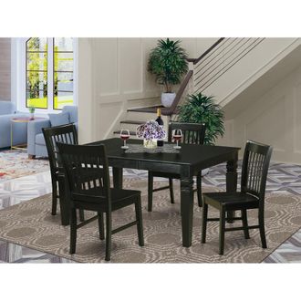 East West Furniture 5 Pc Dining room set for 4-Kitchen Table and 4 Dining Chairs